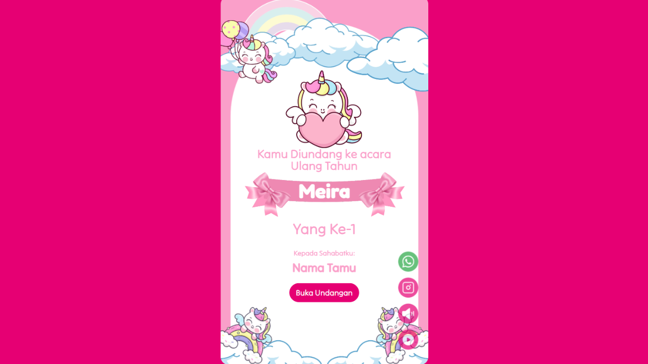 WEBSITE UNDANGAN ONLINE ULANG TAHUN MEIRA KE-1