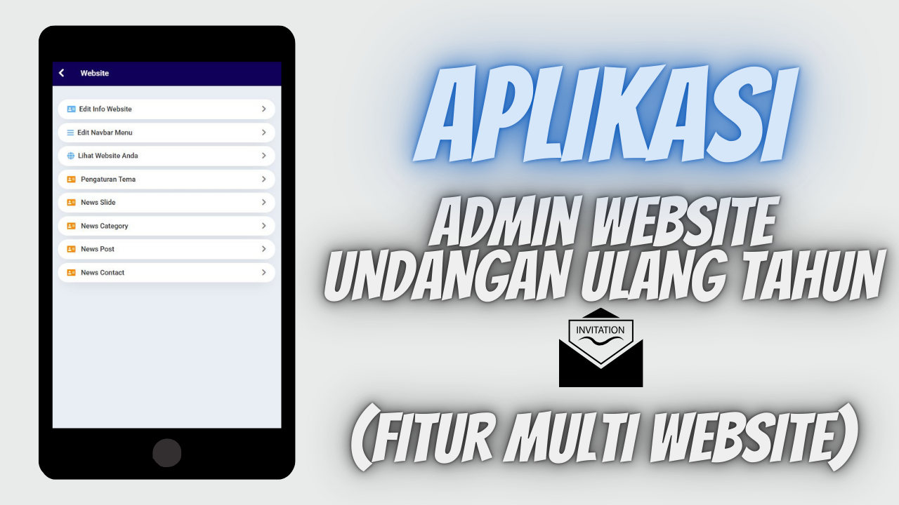 ADMIN WEBSITE UNDANGAN ULANG TAHUN (FITUR MULTI WEBSITE)