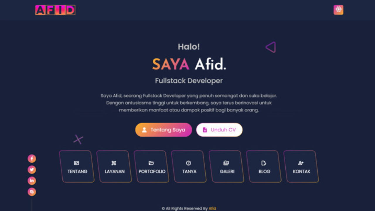 WEBSITE CV/PORTOFOLIO