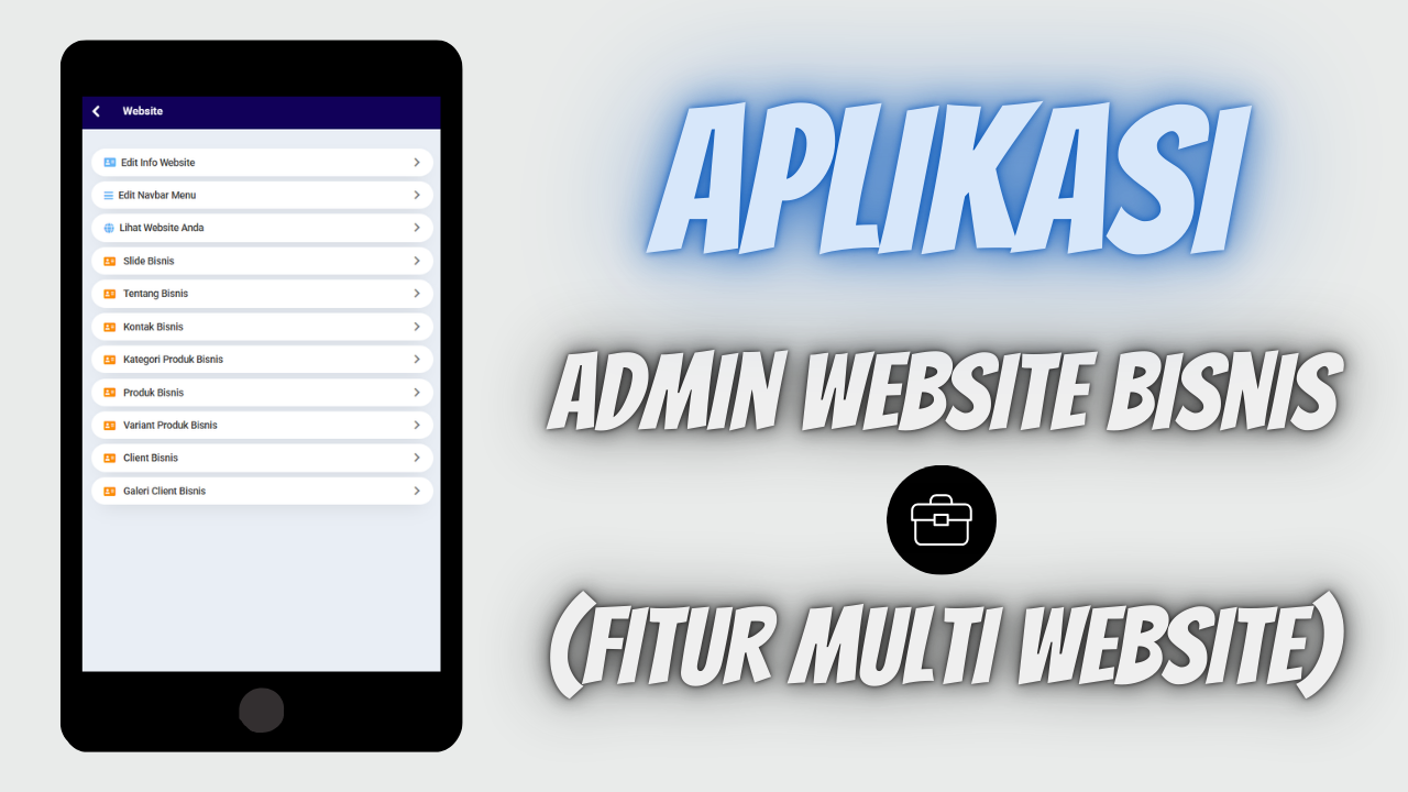 ADMIN WEBSITE BISNIS (FITUR MULTI WEBSITE)